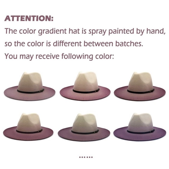 PURP OMBRÉ BLOGGER STYLE STYLISH FEDORA LADIES HAT main image 6